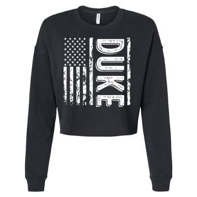 Duke Last Name Funny Surname Team Duke Family Reunion Cropped Pullover Crew