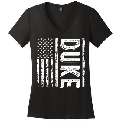 Duke Last Name Funny Surname Team Duke Family Reunion Women's V-Neck T-Shirt