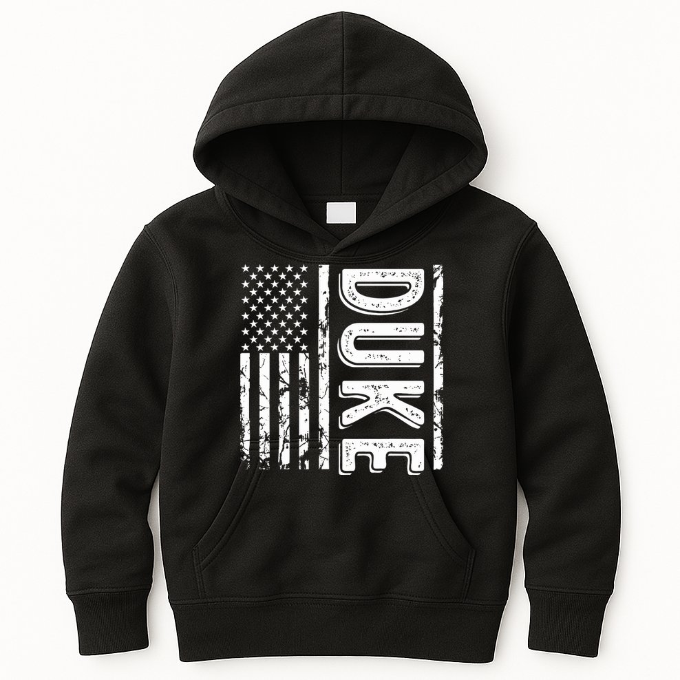 Duke Last Name Funny Surname Team Duke Family Reunion Kids Hoodie