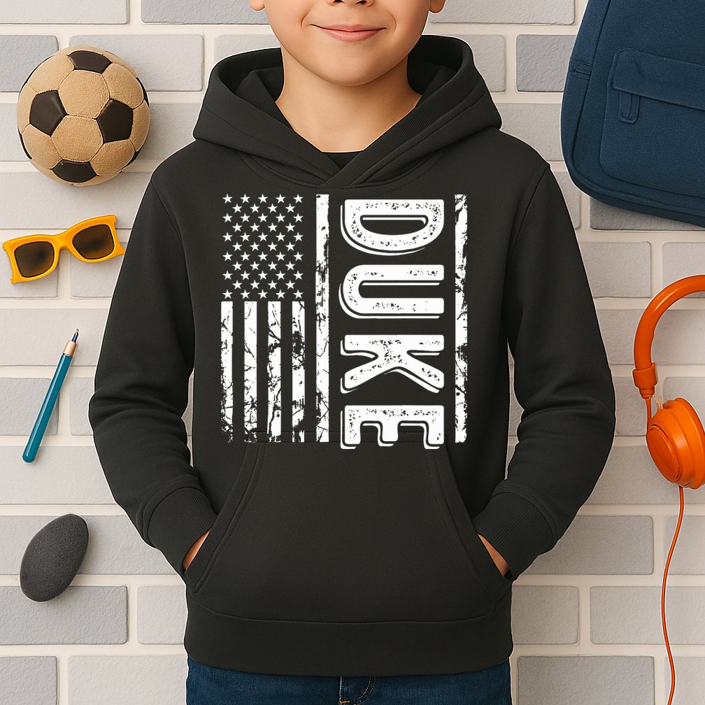 Duke Last Name Funny Surname Team Duke Family Reunion Kids Hoodie