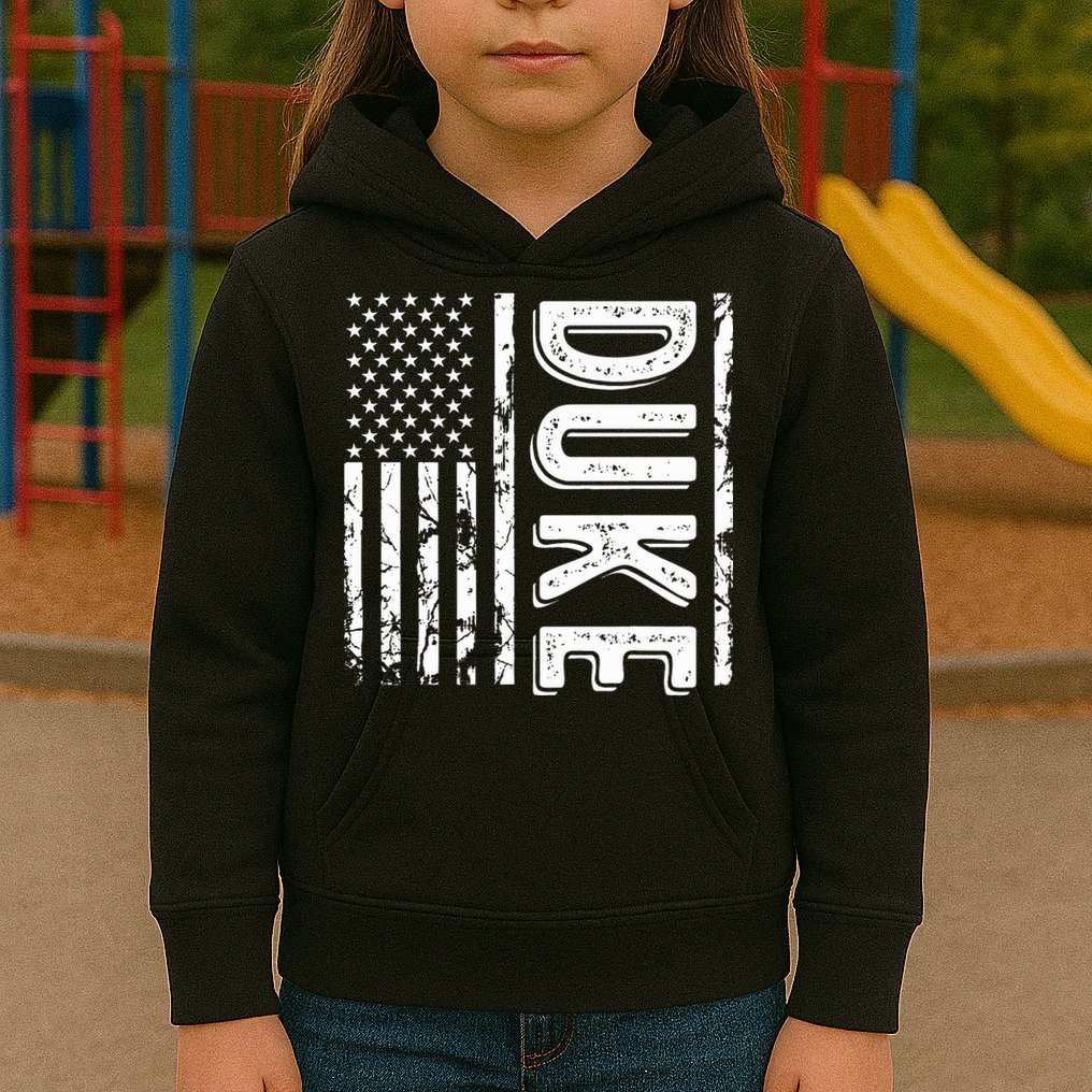 Duke Last Name Funny Surname Team Duke Family Reunion Kids Hoodie