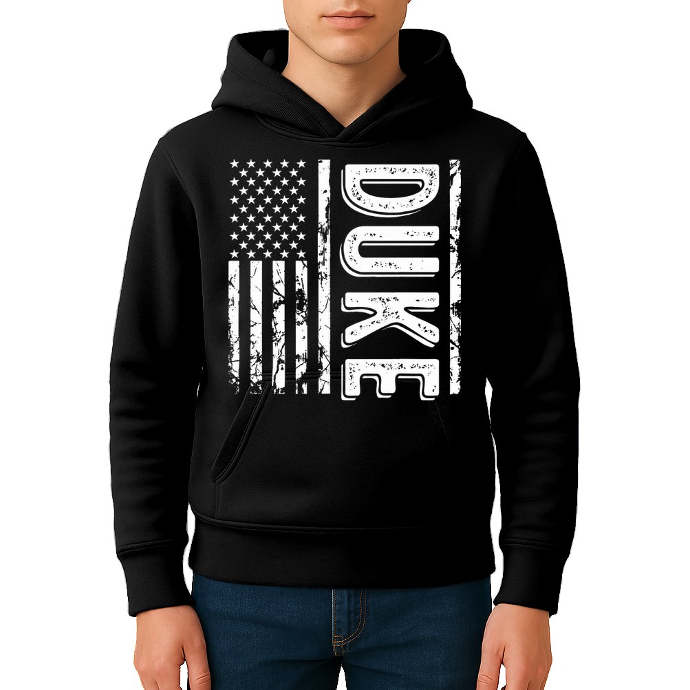 Duke Last Name Funny Surname Team Duke Family Reunion Kids Hoodie