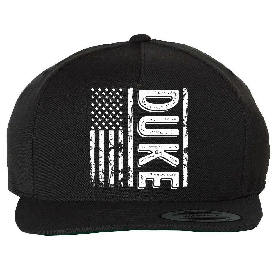 Duke Last Name Funny Surname Team Duke Family Reunion Wool Snapback Cap