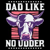 Dad Like No Udder Fathers Day Farmer Cooling Performance Crew T-Shirt