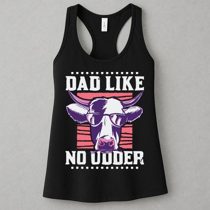 Dad Like No Udder Fathers Day Farmer Womens Tank Top