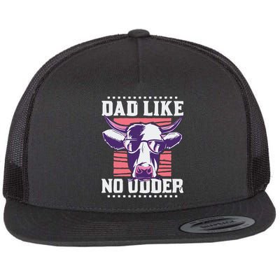 Dad Like No Udder Fathers Day Farmer Flatbill Hat