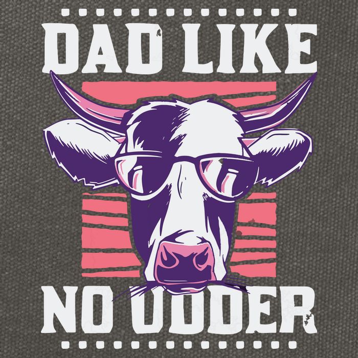 Dad Like No Udder Fathers Day Farmer Cotton Canvas Backpack