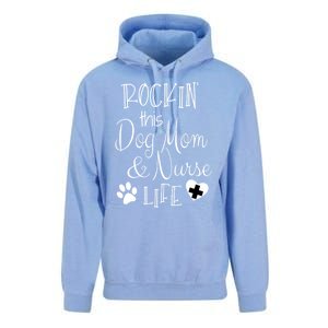 Dog Lover Owner Nurse Gift Rockin The Dog Mom And Nurse Life Cute Gift Unisex Surf Hoodie