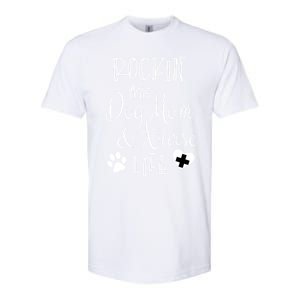 Dog Lover Owner Nurse Gift Rockin The Dog Mom And Nurse Life Cute Gift Softstyle CVC T-Shirt