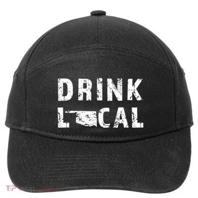 Drink Local Oklahoma Craft Beer Ok Brewers & Breweries 7-Panel Snapback Hat
