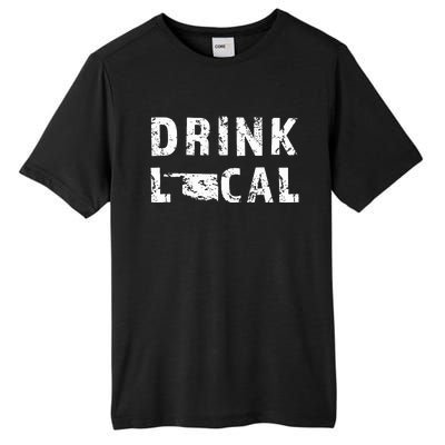 Drink Local Oklahoma Craft Beer Ok Brewers & Breweries Tall Fusion ChromaSoft Performance T-Shirt