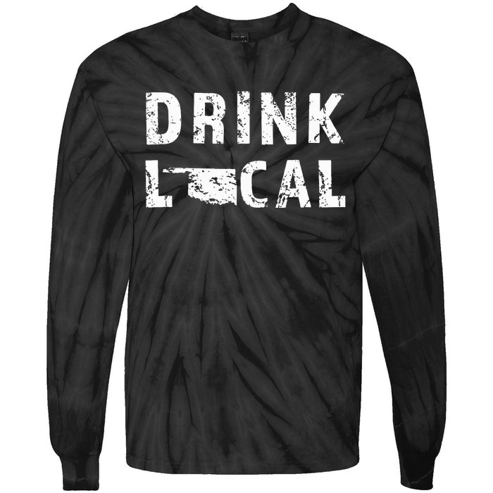 Drink Local Oklahoma Craft Beer Ok Brewers & Breweries Tie-Dye Long Sleeve Shirt