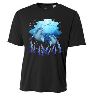 Dolphin Lover Ocean Zoology Zookeeper Marine Biologist Cooling Performance Crew T-Shirt