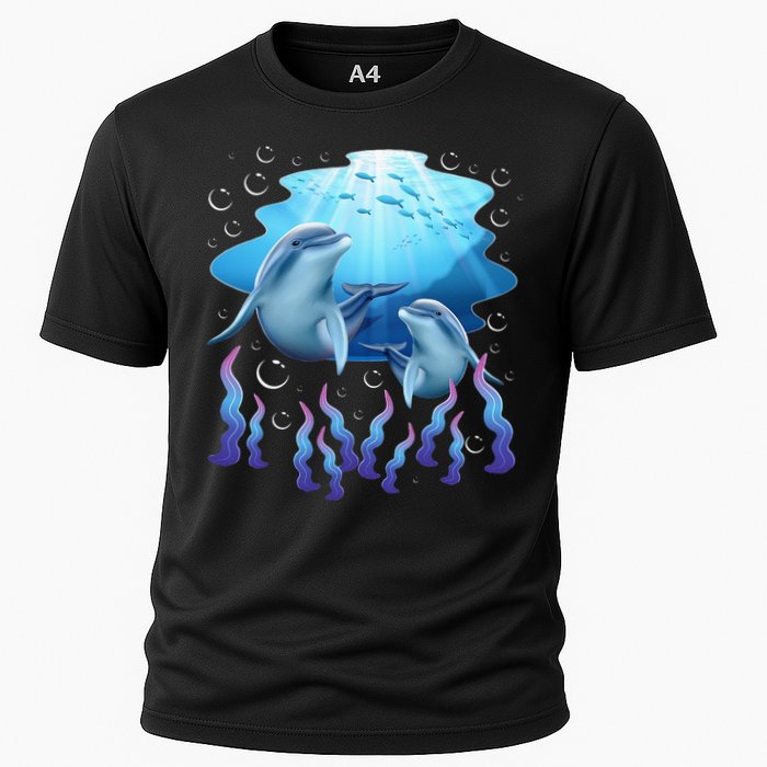 Dolphin Lover Ocean Zoology Zookeeper Marine Biologist Cooling Performance Crew T-Shirt