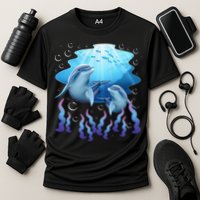 Dolphin Lover Ocean Zoology Zookeeper Marine Biologist Cooling Performance Crew T-Shirt