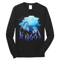 Dolphin Lover Ocean Zoology Zookeeper Marine Biologist Long Sleeve Shirt