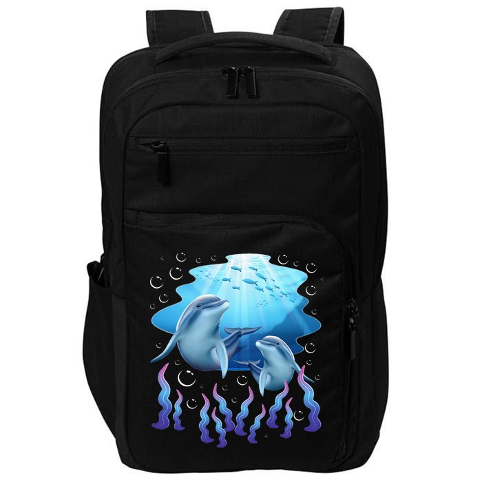 Dolphin Lover Ocean Zoology Zookeeper Marine Biologist Impact Tech Backpack