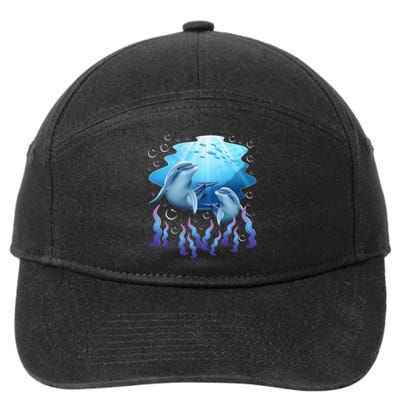Dolphin Lover Ocean Zoology Zookeeper Marine Biologist 7-Panel Snapback Hat