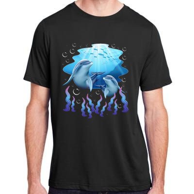 Dolphin Lover Ocean Zoology Zookeeper Marine Biologist Adult ChromaSoft Performance T-Shirt