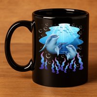 Dolphin Lover Ocean Zoology Zookeeper Marine Biologist 11oz C Handle Ceramic Mug
