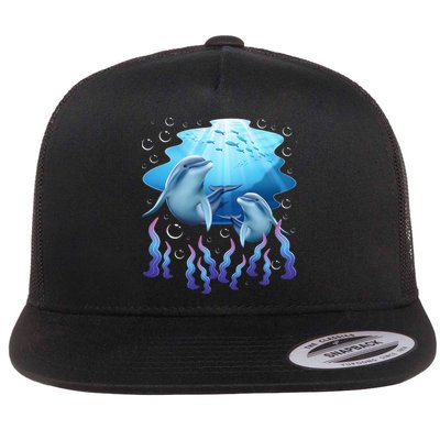 Dolphin Lover Ocean Zoology Zookeeper Marine Biologist Flatbill Hat