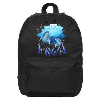 Dolphin Lover Ocean Zoology Zookeeper Marine Biologist 16 in Basic Backpack