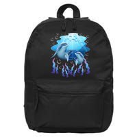 Dolphin Lover Ocean Zoology Zookeeper Marine Biologist 16 in Basic Backpack