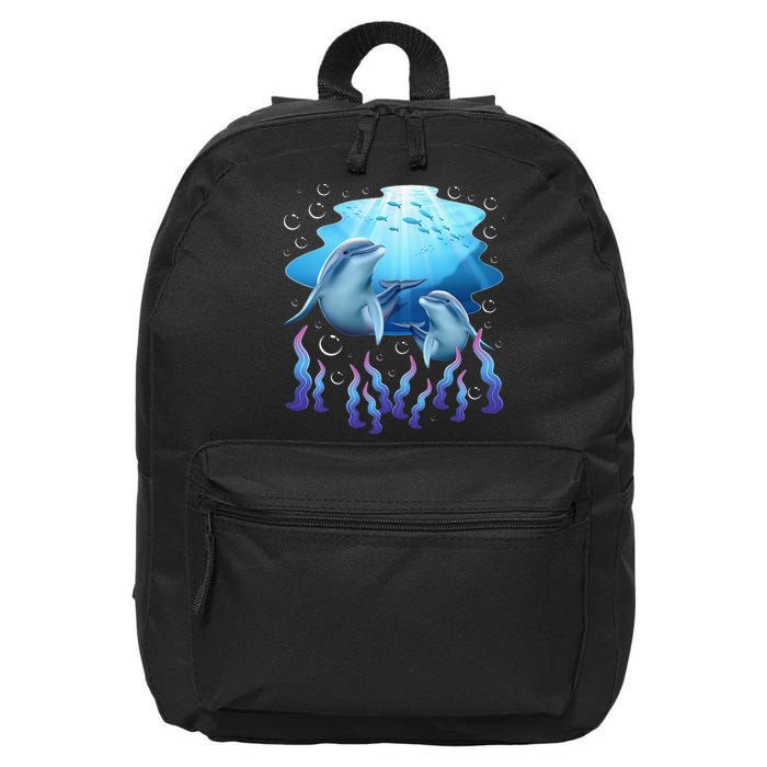 Dolphin Lover Ocean Zoology Zookeeper Marine Biologist 16 in Basic Backpack