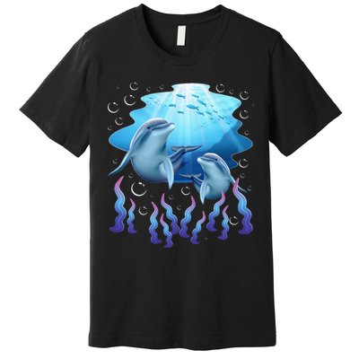 Dolphin Lover Ocean Zoology Zookeeper Marine Biologist Premium T-Shirt