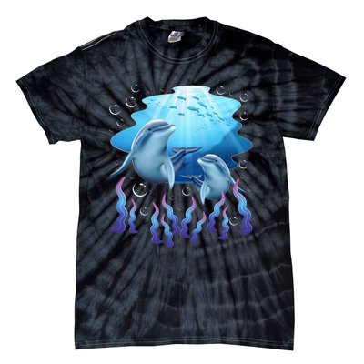 Dolphin Lover Ocean Zoology Zookeeper Marine Biologist Tie-Dye T-Shirt