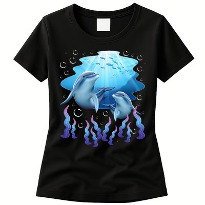 Dolphin Lover Ocean Zoology Zookeeper Marine Biologist Womens T-Shirt