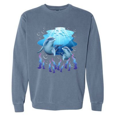 Dolphin Lover Ocean Zoology Zookeeper Marine Biologist Garment-Dyed Sweatshirt