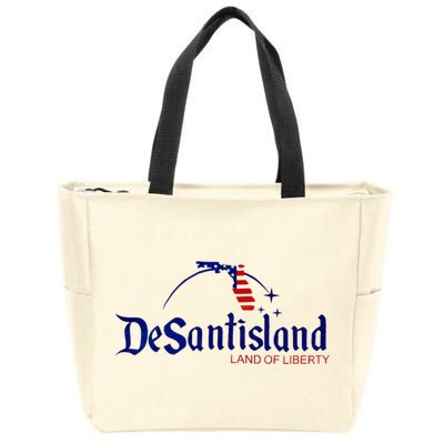 Desantisland Land Of Liberty Florida American Flag Zip Tote Bag