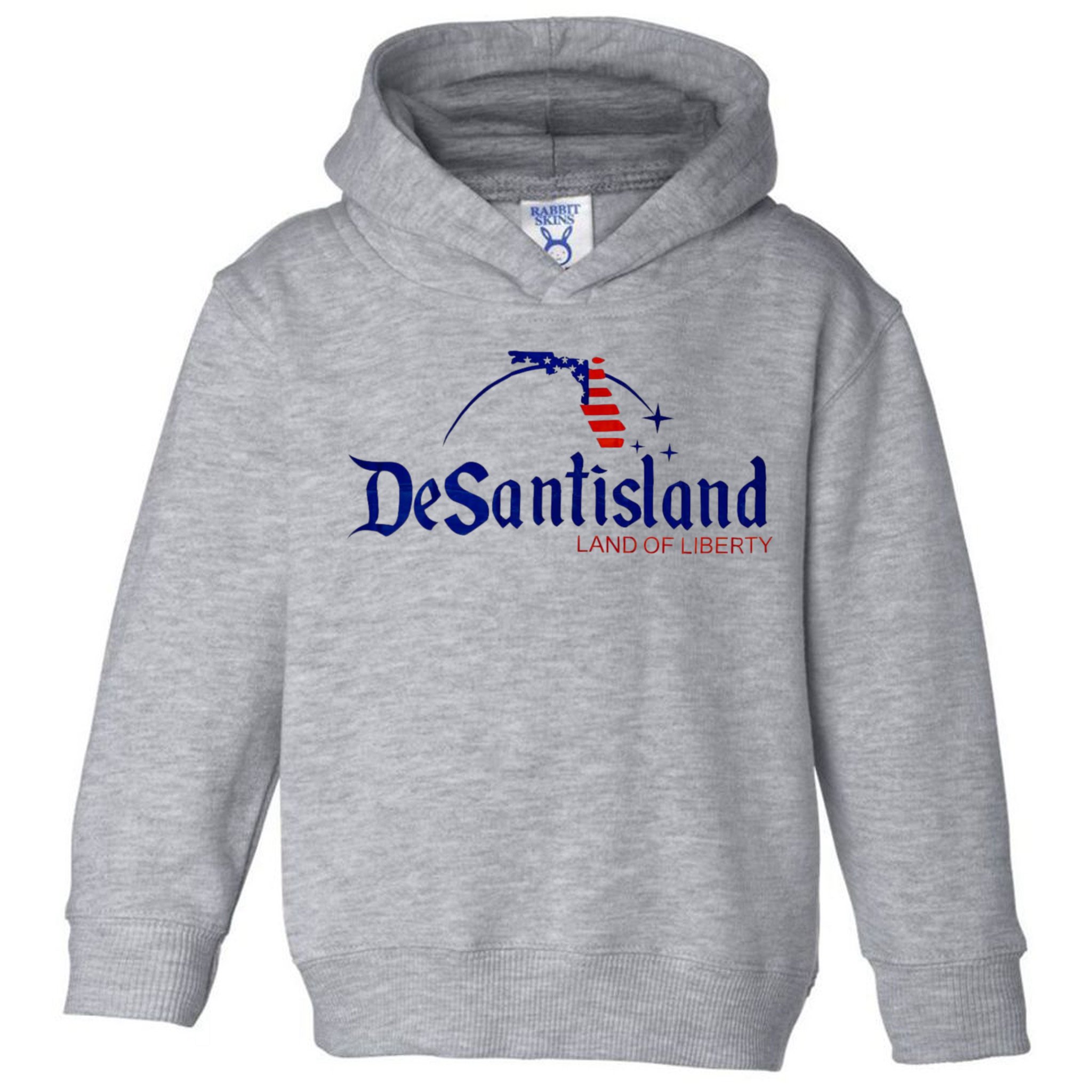 Desantisland Land Of Liberty Florida American Flag Toddler Hoodie