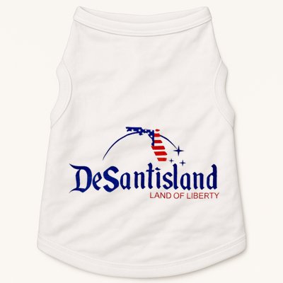 Desantisland Land Of Liberty Florida American Flag Doggie Tank