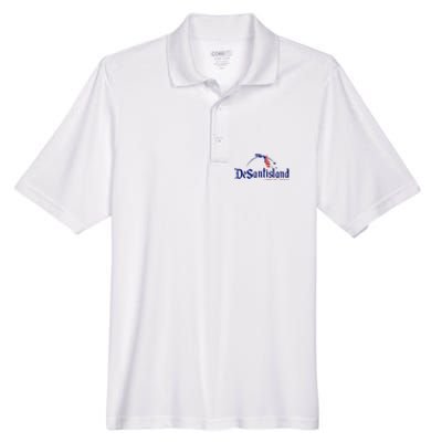 Desantisland Land Of Liberty Florida American Flag Men's Origin Performance Piqué Polo