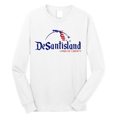 Desantisland Land Of Liberty Florida American Flag Long Sleeve Shirt