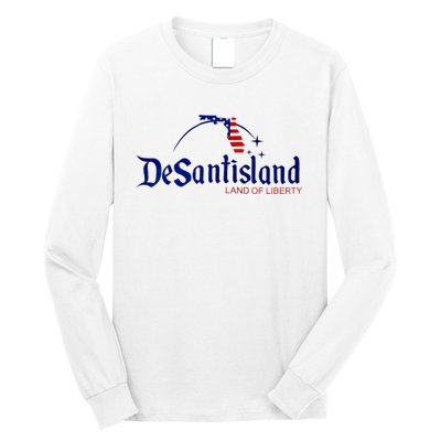 Desantisland Land Of Liberty Florida American Flag Long Sleeve Shirt