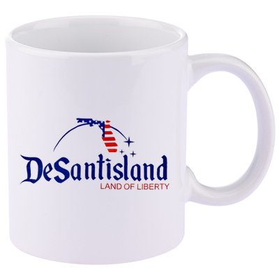 Desantisland Land Of Liberty Florida American Flag 11oz C Handle Ceramic Mug