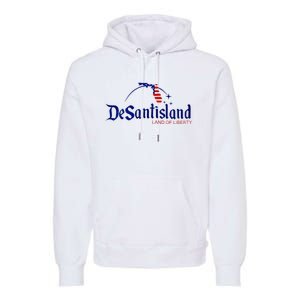 Desantisland Land Of Liberty Florida American Flag Premium Hoodie