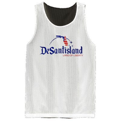 Desantisland Land Of Liberty Florida American Flag Mesh Reversible Basketball Jersey Tank