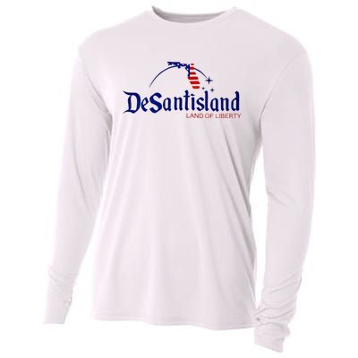 Desantisland Land Of Liberty Florida American Flag Cooling Performance Long Sleeve Crew