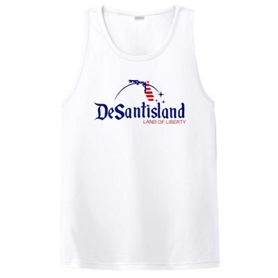 Desantisland Land Of Liberty Florida American Flag PosiCharge Competitor Tank