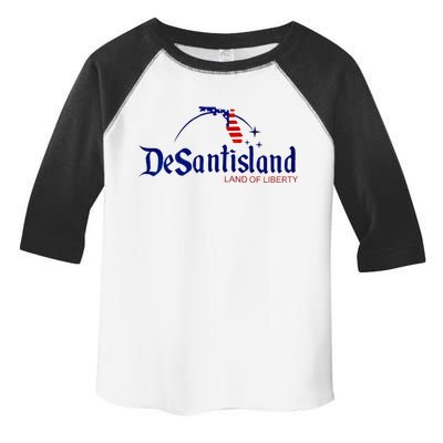 Desantisland Land Of Liberty Florida American Flag Toddler Fine Jersey T-Shirt