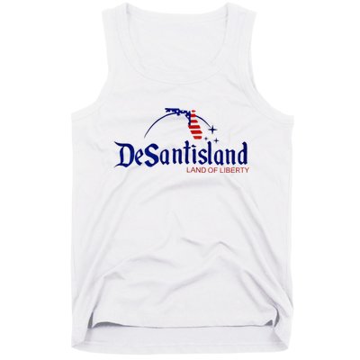 Desantisland Land Of Liberty Florida American Flag Tank Top