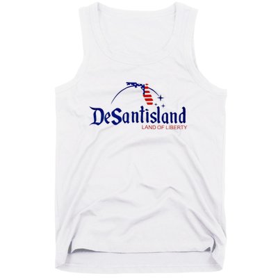 Desantisland Land Of Liberty Florida American Flag Tank Top