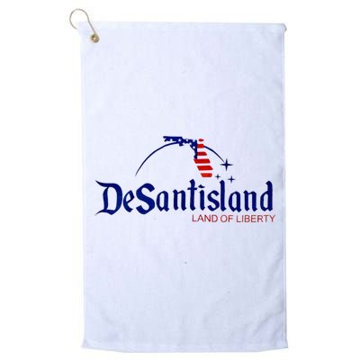 Desantisland Land Of Liberty Florida American Flag Golf Towel