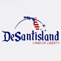 Desantisland Land Of Liberty Florida American Flag Womens T-Shirt