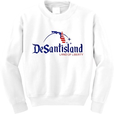 Desantisland Land Of Liberty Florida American Flag Kids Sweatshirt