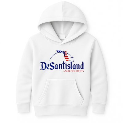 Desantisland Land Of Liberty Florida American Flag Kids Hoodie